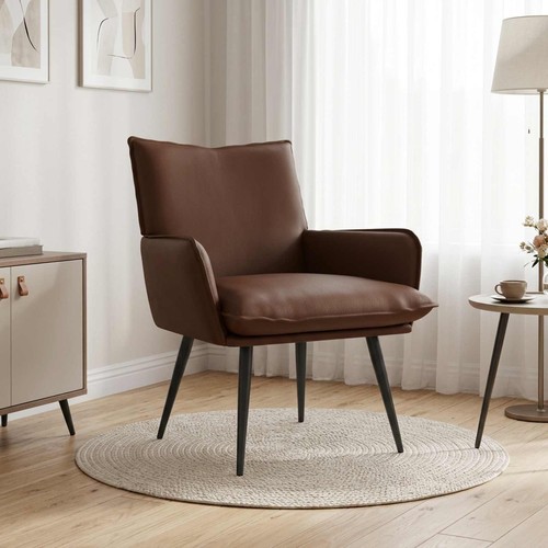 Armchair brown faux - brown,