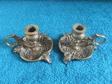PAIR OF ANTIQUE ENGLISH BRASS