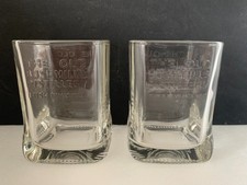 Old Bushmills Distillery Irish Whiskey 1608 Bourbon Square Shot Glasses x 2