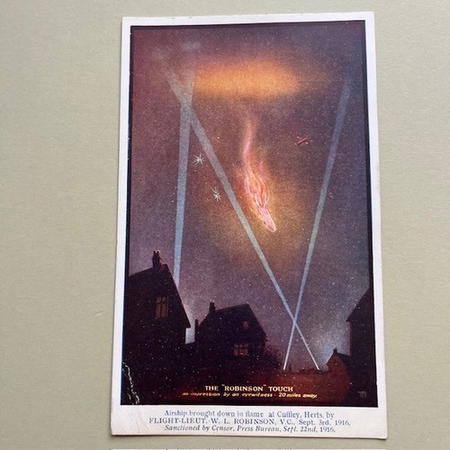 Ww1 zeppelin postcard titled - -postcard,