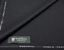 Black Twill Wool Cashmere Mohair Fabric Suiting Fabric By Dormeuil, 3.50m x 1.5m