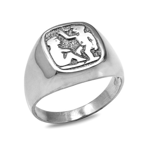 Sterling silver gemini mens - silver,