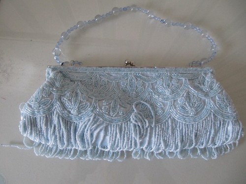 Ladies evening blue clutch - ladies,