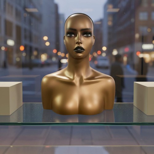 Female display bust life size - female, life-size