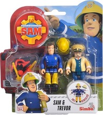 Fireman Sam 2 Action Figure Set With Accessories - Sam and Trevor