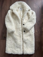 Zara White Teddy Coat
