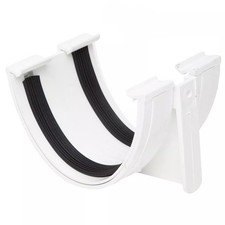 POLYPIPE - 117mm x 75mm -  Deepflow Gutter - White - Union Bracket