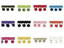 Luxury Pom Pom Fringe 18mm Bobble Total Width 28mm Simplicity