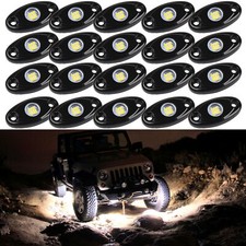 24X White LED Rock Lights Pods