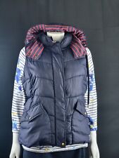 Joules Charmwood Marine Navy Hooded Gilet 100% Polyamide UK 14 Casual
