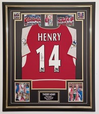 2003 2004 Framed Thierry Henry INVINCIBLES Signed Shirt Autograph Jersey