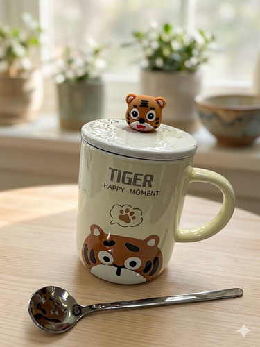 Jufang ceramic tiger mug - tiger, –
