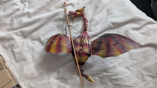 Wooden dragon moveable puppet - dragon,