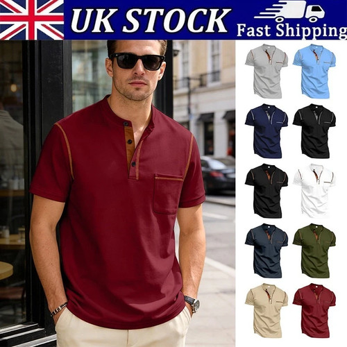 Mens henley shirt short - mens,