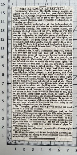 Leycett colliery explosion - leycett,