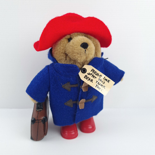 Paddington bear soft toy with - soft,
