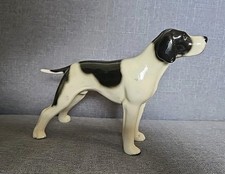 Vintage Antique Porcelain Hand Painted Pointer Dog Figurine Ornament - 22.5cm 