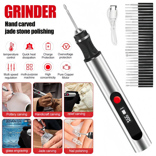 Rechargable engraving pen kit - rechargable,