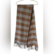 ZARA Plaid Scarf in Brown and