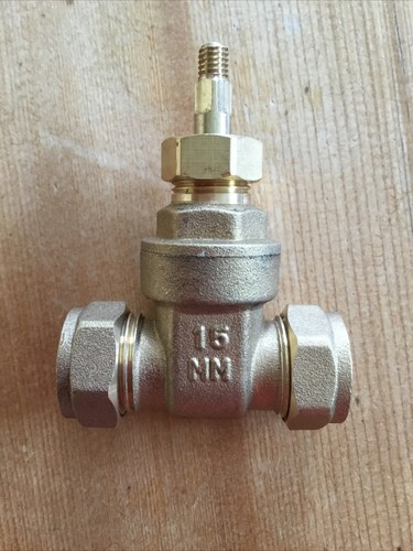 Brass compression lockshield - brass,