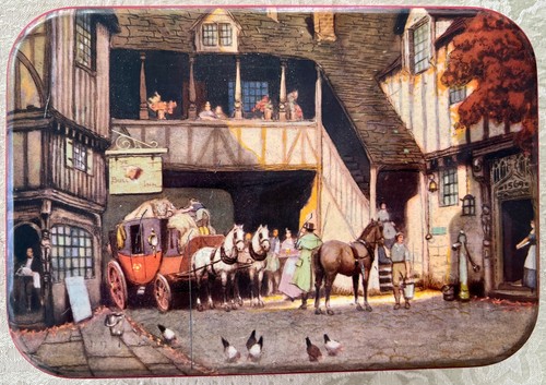 Blue bird toffee tin - bird,