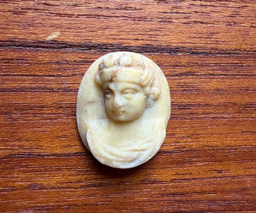 Carved lava cameo classical - carved, cameo,
