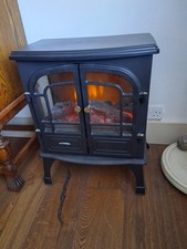 Vintage Style Electric Stove Heater. Log Effect Fireplace. 2kW. Working