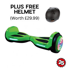 Razor Hovertrax Brights Green LED Self Balance Board /W Free Helmet For Kids 8+