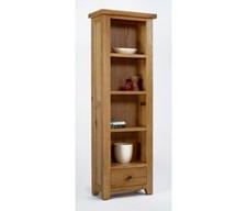 Devon Oak Narrow Bookcase with