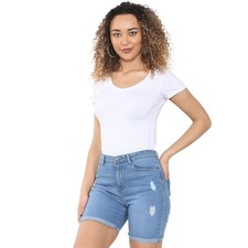 Enzo Womens Shorts Denim