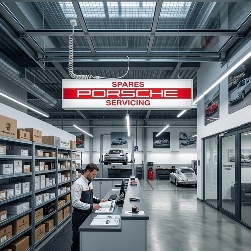 Official porsche spares - "porsche, &
