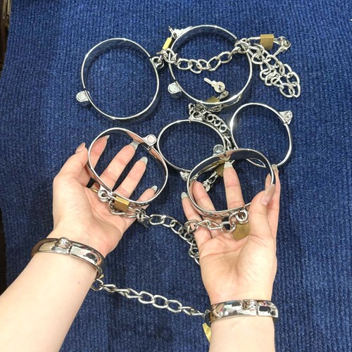Bondage metal handcuffs ankle - handcuffs,