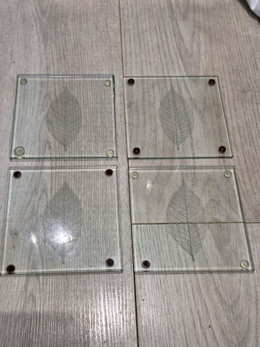 Set clear glass square - 4,
