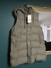 Women’s Zara Khaki Gilet Size XL- New With Tags