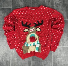 Red Reindeer Pom Pom Christmas