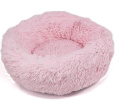 light pink pet bed warm donut