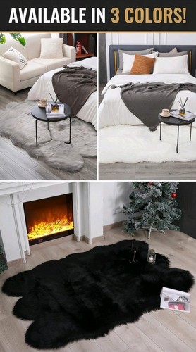 Faux sheepskin rug 160x130cm - rug,