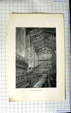 Original Old Antique Print