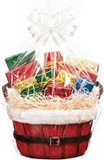 Santa Bamboo Wicker Gift Basket Belt Xmas Hamper Make Your Own Hamper Kit Set