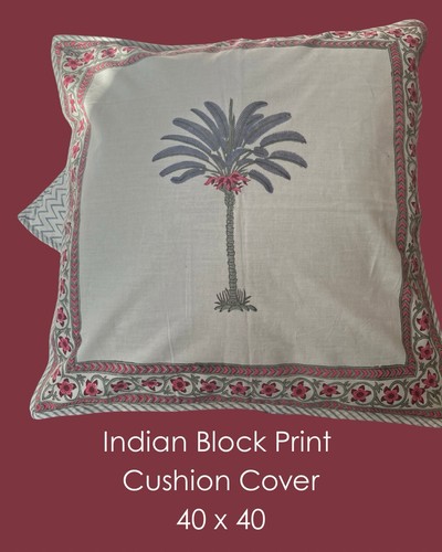 Indian block print cushion - indian,