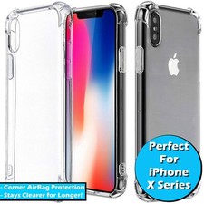 Clear Case For iPhone X XS XR XS Max Shockproof Silicone Gel Phone Cover