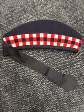 Robert Mackie - BLUE Scottish Glengarry Pure New Wool Piper Hat - Diced