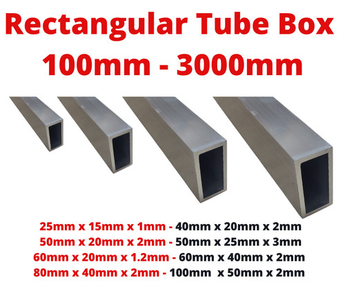 Aluminium rectangular box tube - aluminium,
