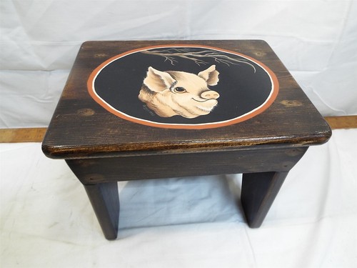 Folk art tole painted wood - tole,