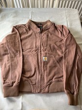 Carhartt Jacket Tan / Brick Colour Size small Would Fit Medium