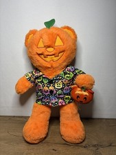 BuildABear Jack o Lantern Glow In The Dark Halloween Pumpkin Shirt & Wristie toy