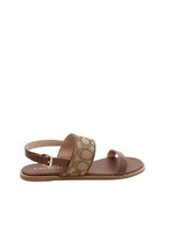 Coach Women's Sandals UK 5 Brown Graphic 100% Other Strappy