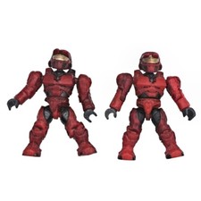 2 x HALO MEGA BLOKS UNSC Red Armour Spartan Mark IV FIGURE