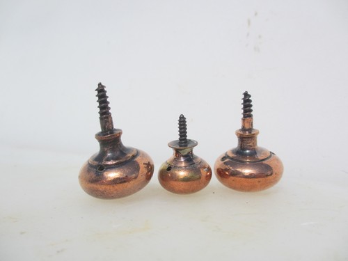 Vintage copper cabinet knobs - vintage,