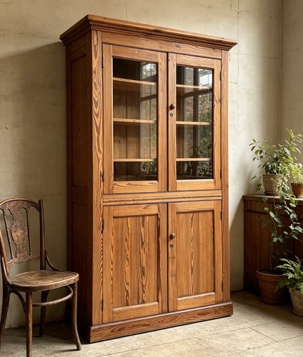 Pine cabinet antique furniture - cabinet,